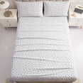 thumbnail image 2 of Floral Queen Sheets Soft Breathable Microfiber Vintage Printed Bed Sheet Set Deep Pocket Fitted Sheet Included Flower Pattern, 2 of 9