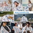thumbnail image 5 of Blue Coastal Cooling Blanket, Lightweight Breathable Summer Throw Blanket with Double Sided Cold Effect,Summer Coral Shell Sea Beach Nautical Picnic Beach Blankets Bed Sheet for Hot Sleepers 30"x40", 5 of 8