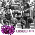 thumbnail image 2 of pompones de animadora, de plástico, para animadora, fiesta de animación, deportes, baile, para animación de espíritu de equipo (rosa y plata) Ecomeon no, 2 of 6