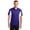 Purple, variant on SPORT-TEK Mens Side Blocked Micropique Sport-Wick Polo, 6XL, Black/True Red