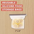thumbnail image 4 of Reusable Silicone Food Storage Bags (5 x Medium) for Sandwich Snack Lunch Vegetable Fruit Sous Vide Liquid | Airtight BPA-Free Leakproof & Eco friendly Plastic Free Ziplock Bags by Homeries, 4 of 6