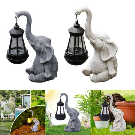 

Wendoximz Solar Flood Lights Outdoor Elephant Sculpture Elephant Sculpture With Lamp Outdoor Lamp Elephant Sculpture Garden Sculpture Decoration Charming Elephant Decoration