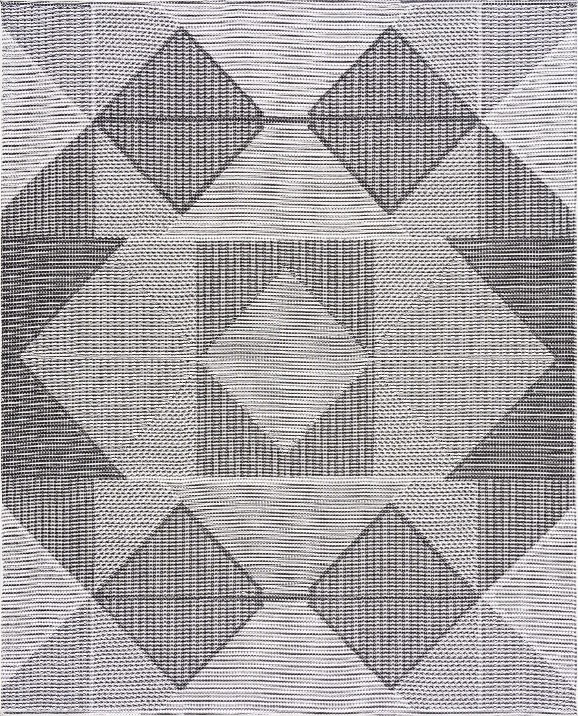 Bliss Rugs Bailey Transitional 8' x 10' Dark Gray and White Indoor Outdoor Area Rug