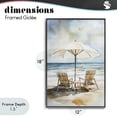 thumbnail image 4 of Stupell Industries Coastal Watercolor Paradise Beach Scene Black Framed Giclee Art, 12 x 18, by Petals Prints Design, 4 of 8