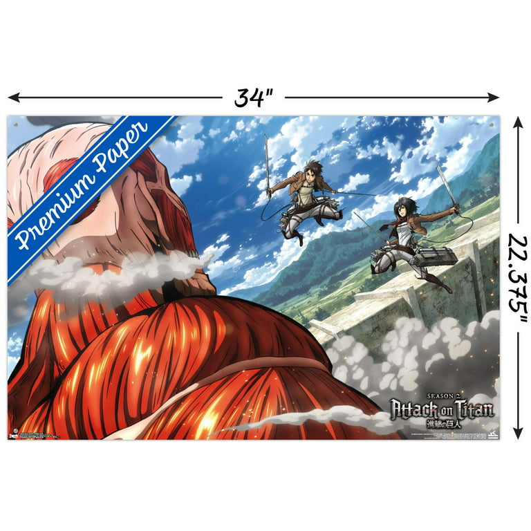 Trends International Attack on Titan - Attack Wall Poster, 22.375 x 34,  Unframed Version