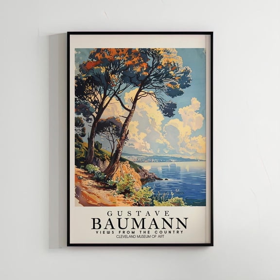 Gustave Baumann Art Poster, Nature Art, Living Room Decor,, Printable Wall Art, Woodblock Print, Illustration UNFRAMED Poster, 8x12