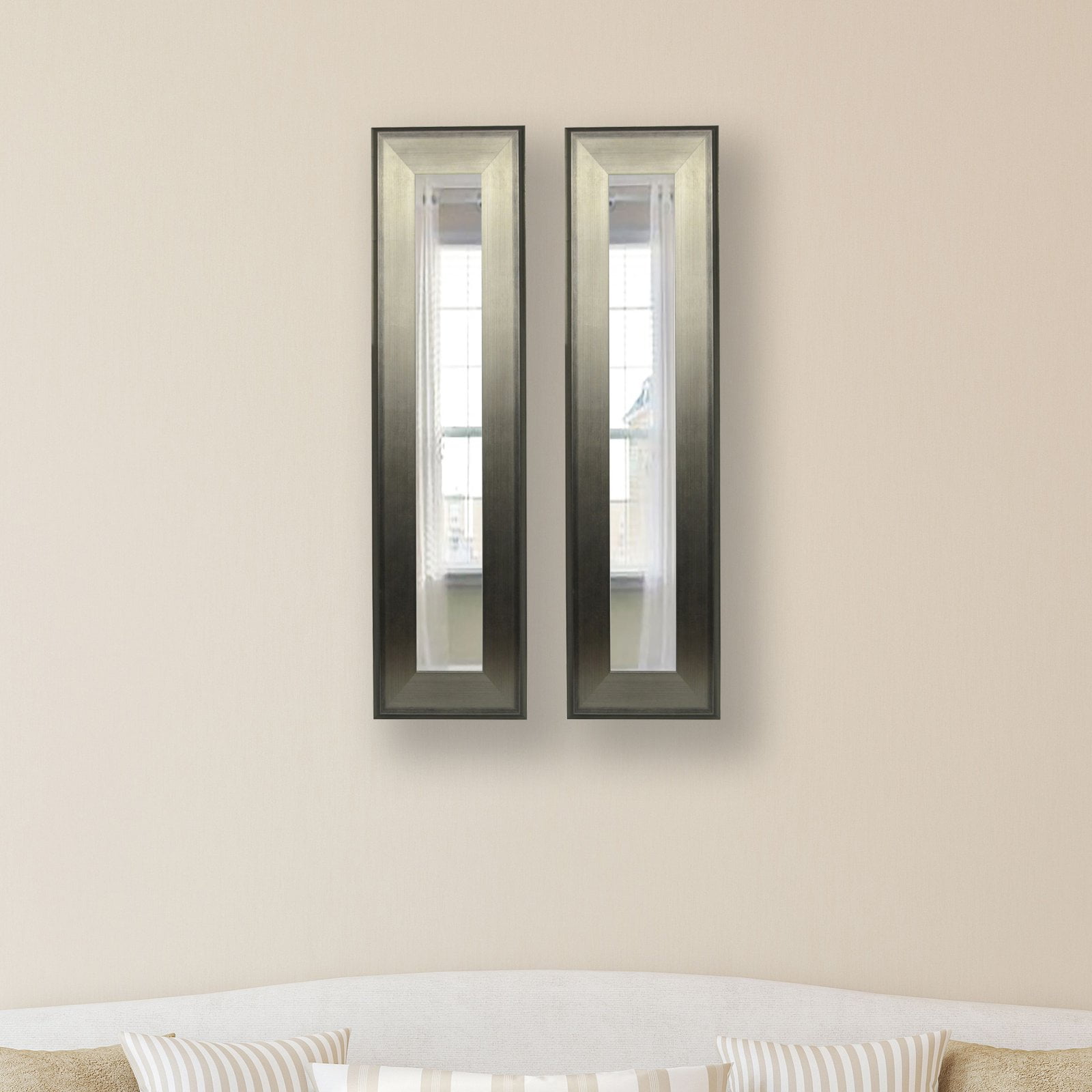 Rayne Mirrors Molly Dawn Brushed Aged Silvertone Wall Mirror