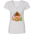 thumbnail image 3 of Inktastic Gingerbread House Christmas Women's V-Neck T-Shirt, 3 of 5