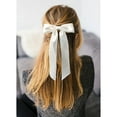 thumbnail image 2 of Ksopiavobs White Bow Hair Clips with Long Tail,2pcs Hair Ribbon Bows for Women Satin Bowknot Hair Barrettes,Big Bows for Girls Accessories,Party Wedding Prom Daily Outfits, 2 of 6