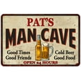 thumbnail image 1 of PAT'S Man Cave Metal Sign Wall Decor Gift 8x12 208120011460, 1 of 1