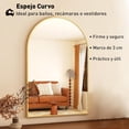thumbnail image 3 of Espejo Curvo de Pared Bluelander con Marco de Aluminio, Dorado, 3 of 5