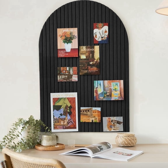 Felt Bulletin Board 31.5" x 23.6" Large Arched Cork Board for Office & Wall Decor with Pins Are Perfect to Display Your Photos