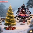thumbnail image 3 of Metal Hanging Christmas Tree Wind Decorations - Festive Garden Spinners with Concentric Lines & Ornament Design for Holiday Cheer, 3 of 7