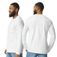 thumbnail image 2 of Gildan Men’s Heavyweight Long Sleeve Pocket T-Shirt, 100% Cotton Classic Fit Workwear Casual Tee (White, S), 2 of 7