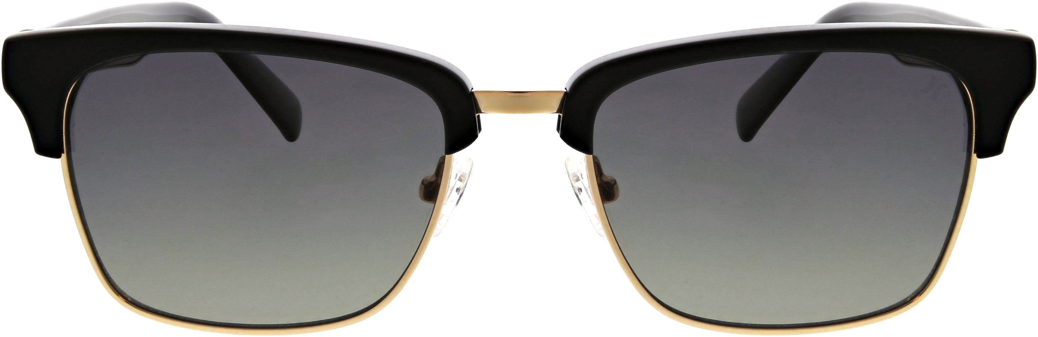 HURLEY Womens Classic Retro Browline Combo Prescription Sunglasses, HSL3012PX Savannah - Shiny Black + Shiny Gold, 54-18-140, with Case