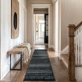 thumbnail image 6 of World Rug Gallery Contemporary Minimalistic Stripe LInes Area Rug - BLACK 2'x7', 6 of 8