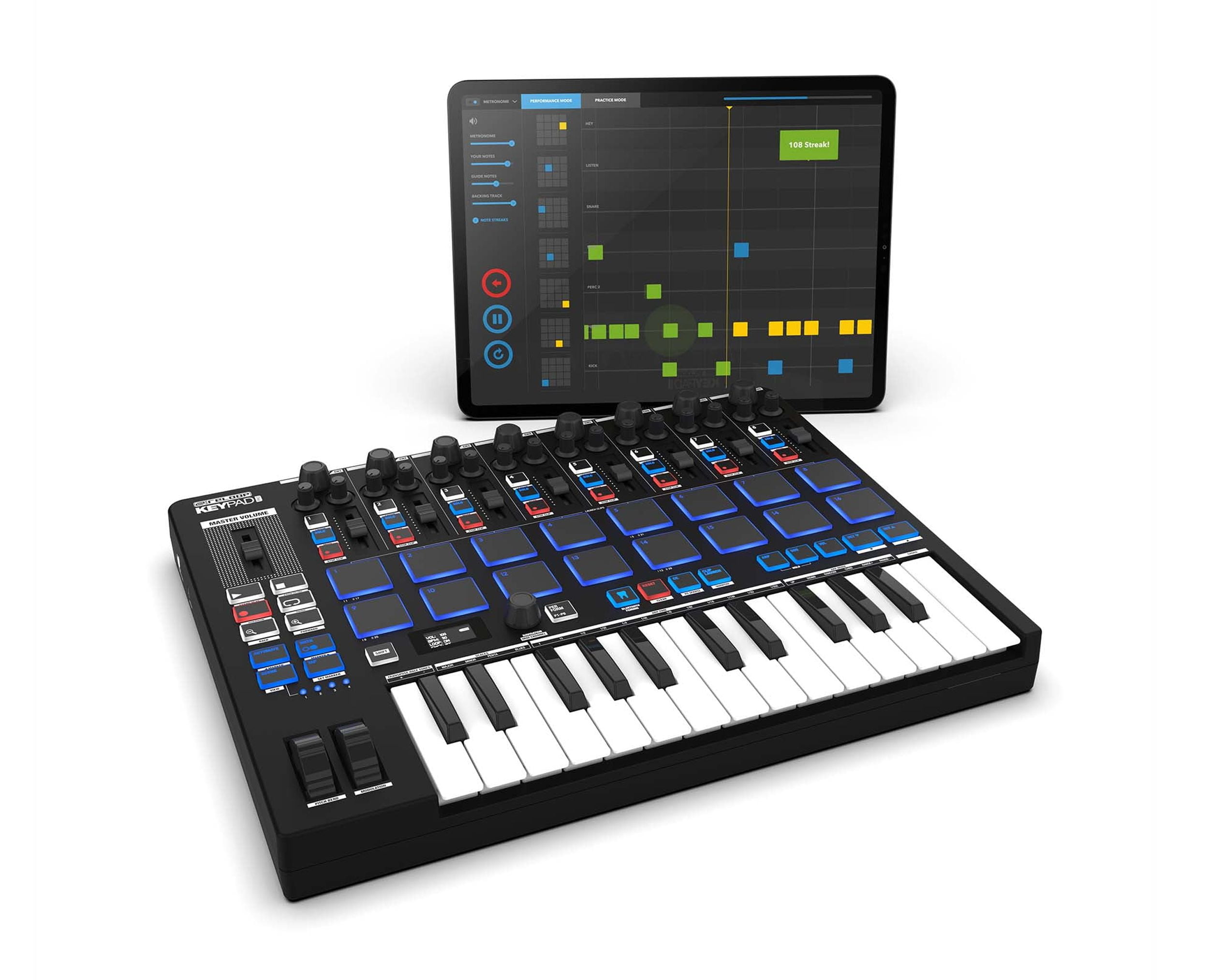 KORG　nanoKEY Studio Korg nanoKEY Studio Bluetooth/USB MIDI and Pad Controller