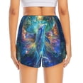 thumbnail image 2 of Lsque Colorful Winged Dolphin Printed Women's Running Shorts with Liner Pockets,Elastic Quick Dry Workout Athletic Gym Yoga Shorts,Womens High Waist Shorts-, 2 of 9