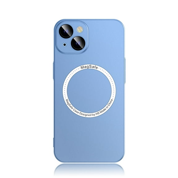 Dteck Case for iPhone 13,Rugged Shockproof Slim Support MagSafe PC Phone Back Cover,Blue