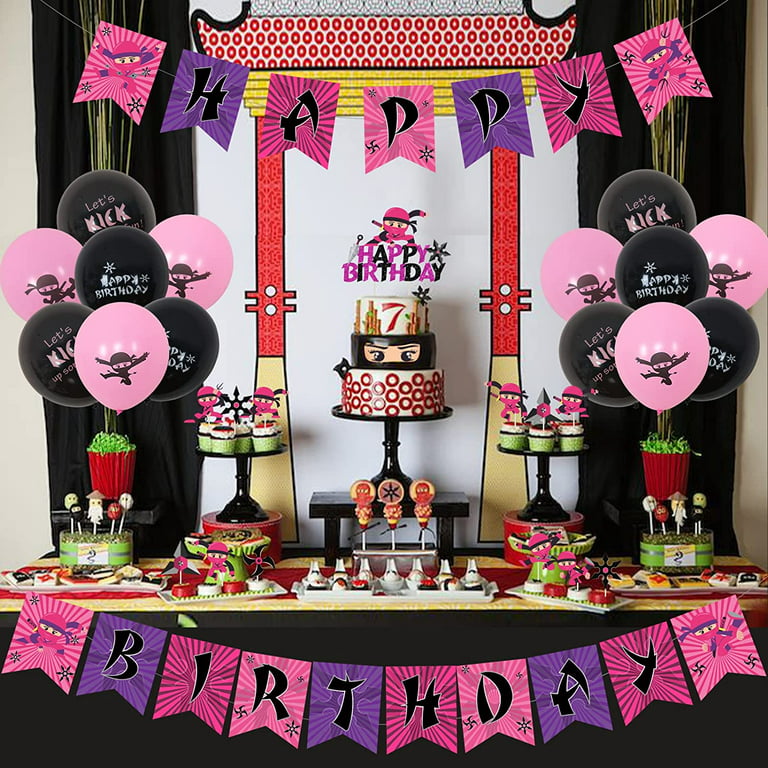  Birthday Party Supplies For Pink girl, Party Decorations  Included Birthday banner, Cake Topper, Cupcake Topper, Balloon : Toys &  Games