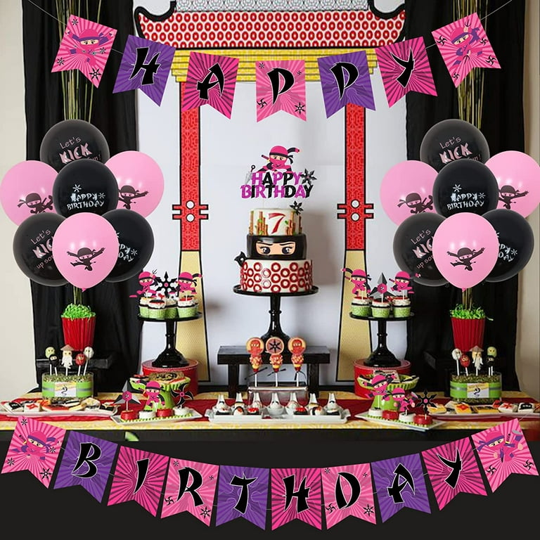  Birthday Party Supplies For Pink girl, Party Decorations  Included Birthday banner, Cake Topper, Cupcake Topper, Balloon : Toys &  Games