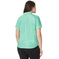 thumbnail image 2 of Mondetta Women's Active 1/4-Zip Short Sleeve Mesh Polo Shirt (US, Alpha, Small, Regular, Regular, Green), 2 of 2