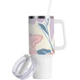 thumbnail image 2 of SKYSONIC 40oz Tumbler with Handle and Straw-Flowers Sketching Naive StyleDouble Wall Vacuum Reusable Stainless Steel Insulated Water Bottle Mothers Day Gifts, 2 of 7
