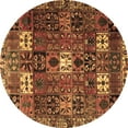 thumbnail image 1 of Ahgly Company Indoor Round Persian Brown Traditional Area Rugs, 5' Round, 1 of 4