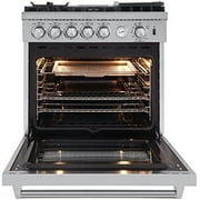 Forno Lazio 30-Inch Freestanding Gas Range, 4 Burners, Convection Oven, Energy Efficient
