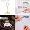 thumbnail image 4 of Efavormart 10 Pack | Gold Metal 3.5" Mini Circle Card Holder Stands, Hoop Table Number Stands, Wedding Table Place Card Menu Clips, 4 of 11
