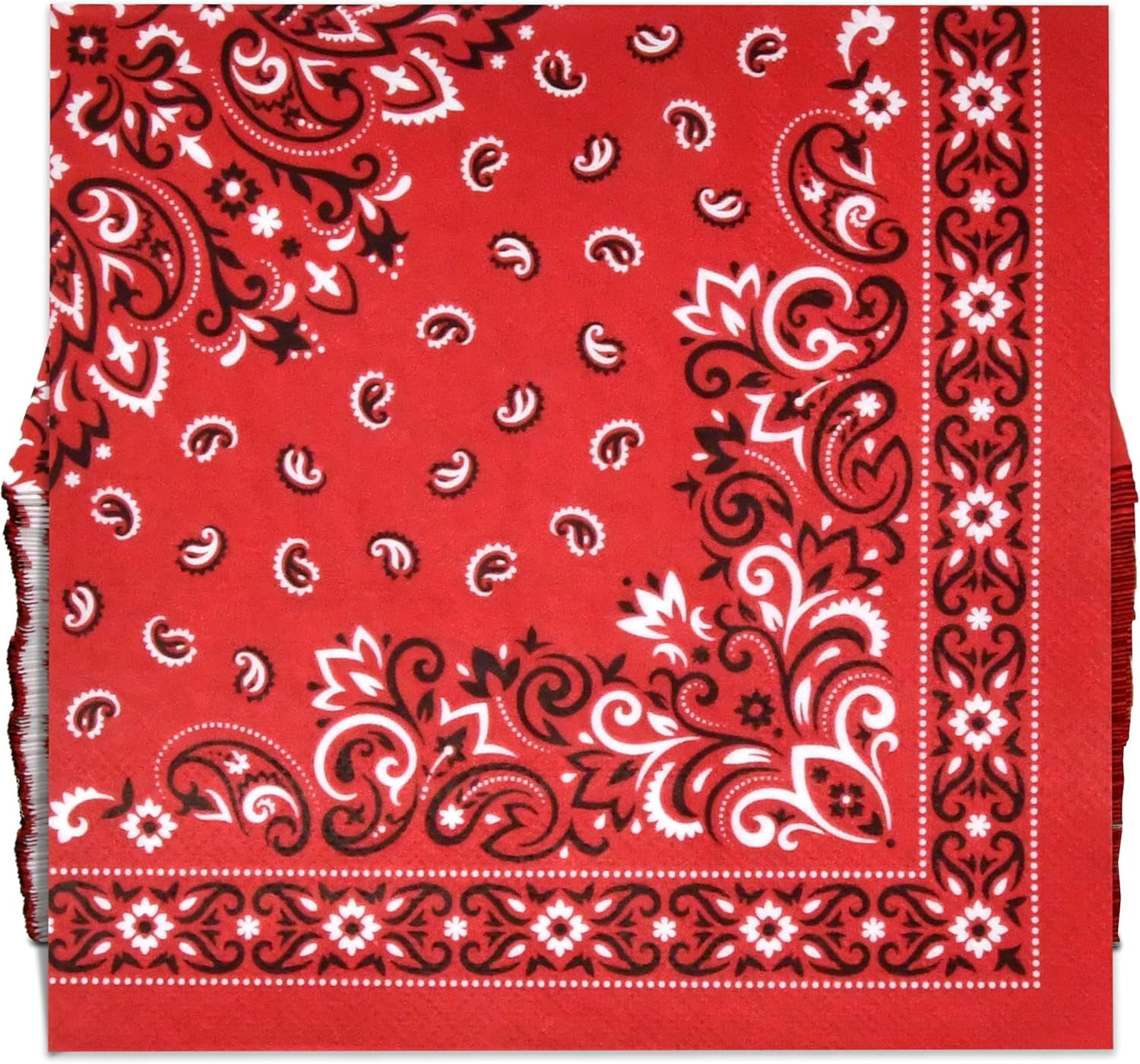 Gift Boutique 100 Red Bandana Napkins