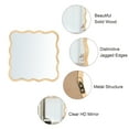 thumbnail image 4 of Dasun Solid Wood Wavy Square Mirror-Natural Wood 36" x 36" Modern Mirror Wall Decor for Bathroom, Bedroom, Living Room, Dining Room, Cloakroom, Entryway, 4 of 5