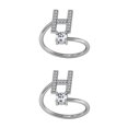 thumbnail image 4 of sweethay Anillo abierto con letras mayúsculas, anillos de compromiso ajustables para mujer, joyería de maquillaje para oficina de viaje, H 2Conjunto, 4 of 6