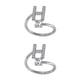 thumbnail image 1 of Anillo abierto de Cobre Jumpingount con letras mayúsculas Plata Ajustable, 1 of 6
