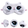 thumbnail image 4 of Eye Mask Plush Sleep Blindfold Cartoon Cat Sleep Eye Cover Kids Eye Mask, 4 of 7