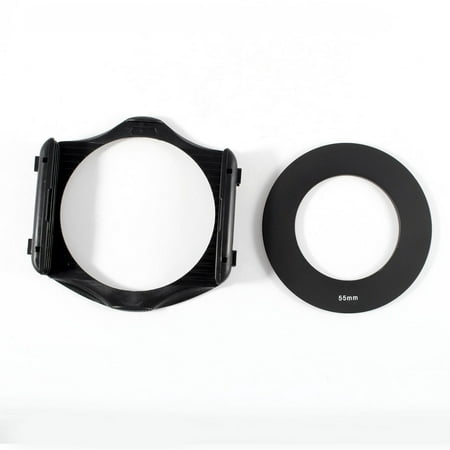 3-Slot Filter Holder + 55mm Aluminum Adapter Ring for Cokin P Series DSLR