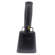 6.1 inch Black Bell Black Handle Cowbell with Stick Grip Handle Used for Cheering at Sporting Events - Cow Bell by Stewart Trading