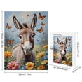 thumbnail image 2 of Cute Donkey 500 Piece Jigsaw Puzzle for Adults | Woodland Animal Picture Challenging Brain Teaser | Wooden, 2 of 8