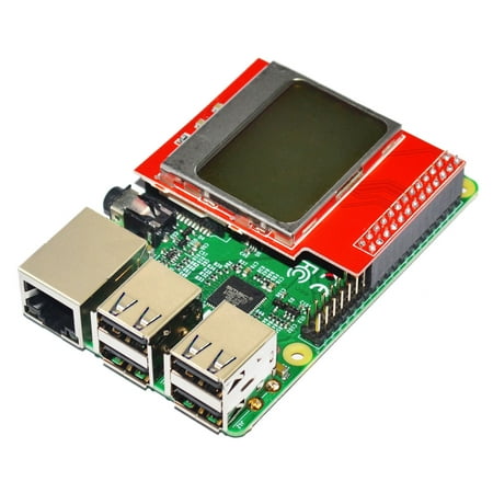 LCD module CPU Memory Mini Screen Module 84 x 48 PCD8544 Matrix LCD Shield With Backlight for Raspberry Pi B+ / (Best Lcd For Raspberry Pi)