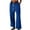 Blue, variant on Hvyesh Women Low Waist Wide Pants Casual Drawstring Cotton Linen Pants Summer Loose Solid Beach Pants Workout Trouses