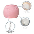 thumbnail image 6 of Emma + Oliver Small Light Pink Dot Refillable Bean Bag Chair for Kids and Teens, 6 of 10