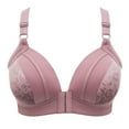 thumbnail image 1 of B91xZ Adjustable Strap Triangle Bra Comfy Full-Coverage Wirefree Bra,Rose Gold 36, 1 of 5