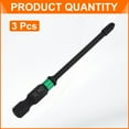 thumbnail image 3 of 3pcs #2 Impact Phillips Screwdriver Bit PH2 1/4" Hex Shank 3" (75mm) Long 0.12" Rod Magnetic Cross Head Drill Bits S2 Steel Industrial Screw Driver for Impact Power Drivers, 3 of 7