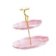 thumbnail image 5 of Soporte de exhibición de pasteles de 2 niveles, soporte para bandeja de servir alimentos, soporte para postres decorativo Rosa, 5 of 9