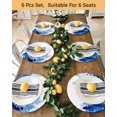 thumbnail image 4 of 15 Inch Round Placemats Set of 4, Blue Christmas Non Slip Heat Insulation PP Table Mats, Winter Snowflake Abstract Forest Tree Washable Place Mats for Kitchen Dining Party Table Decor, 4 of 7