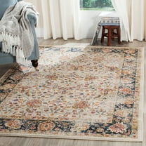 SAFAVIEH Madison Langston Floral Area Rug, Cream/Navy, 8' x 10'
