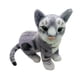 thumbnail image 4 of Juguete de peluche de gato, juguete de peluche de gato, decoración del hogar, cara expresiva, coleccionable gris, 4 of 9