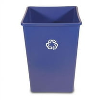 Rubbermaid Commercial Products  Square Recycling Receptacle - Blue - 50 Gallon Capacity