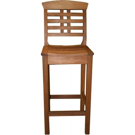 Outdoor Interiors Eucalyptus Hi Back Bar Chair