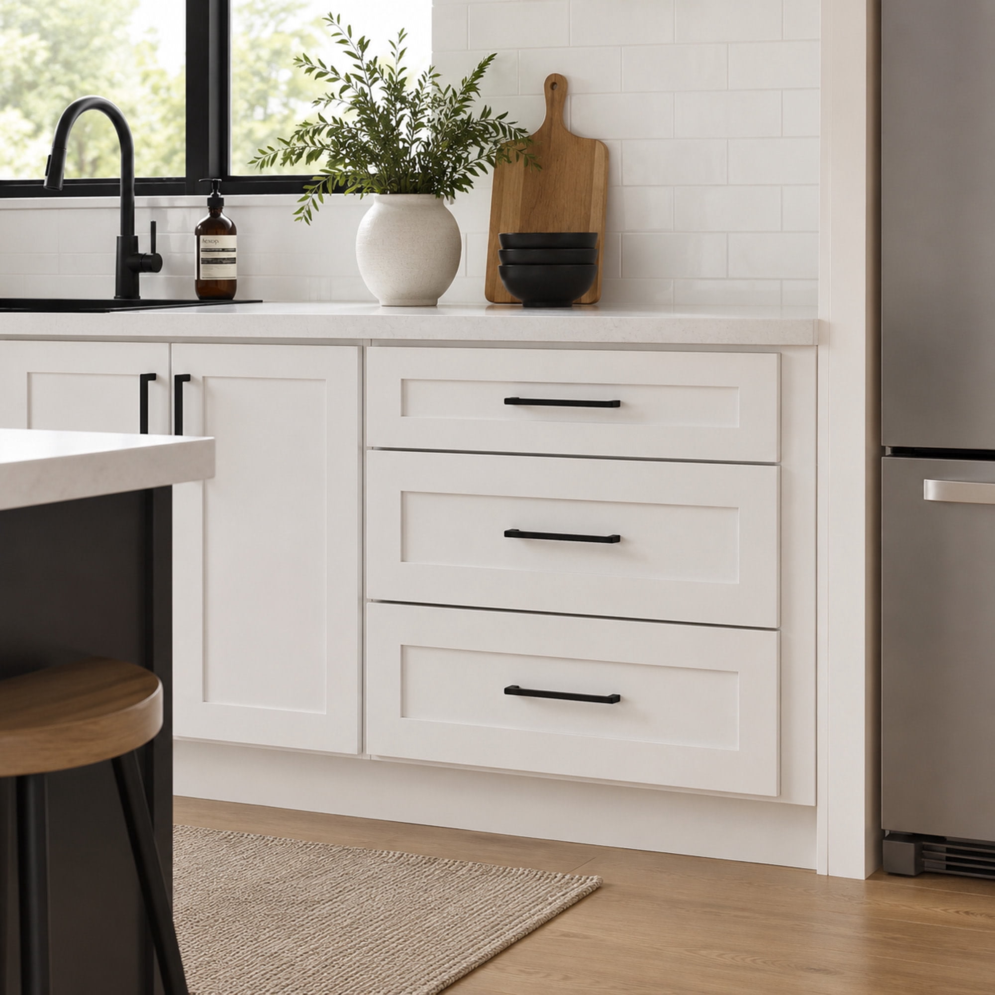 Design House Brookings Kitchen Drawer Cabinet, White, 36"